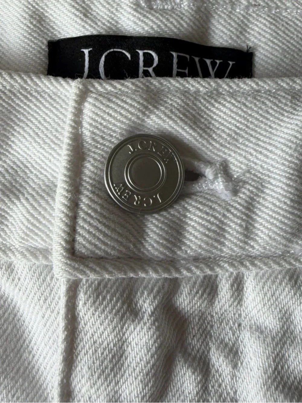 J.Crew White Denim Maxi Jean Skirt High Rise Raw Hem Front Slit BY453 Coastal 29
